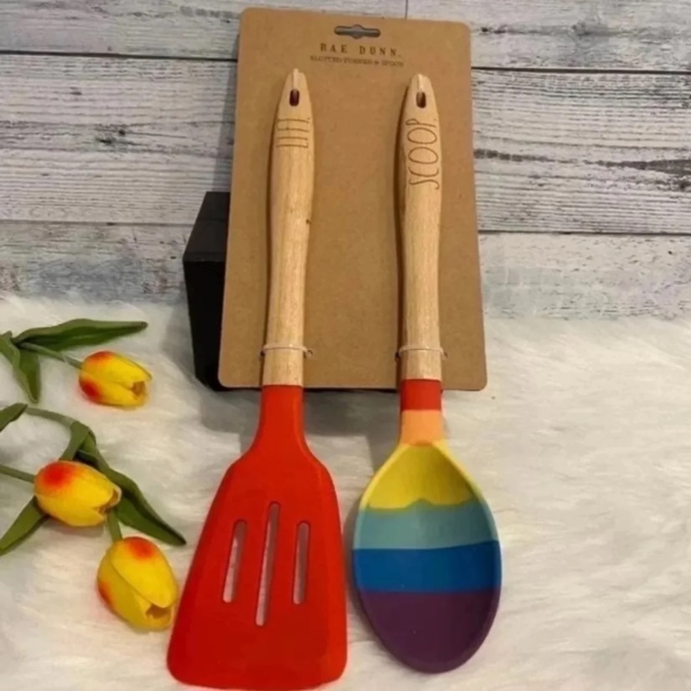 Rae Dunn Full Rainbow Utensils Set